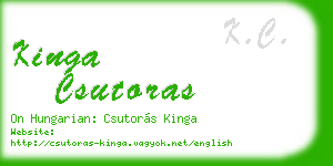 kinga csutoras business card